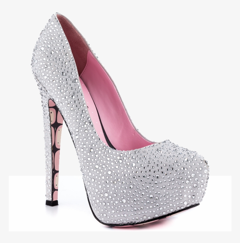 Silver Rhinestone Stiletto Heels - Taylor Says Women's My Bell - Silver - Size 7, transparent png #3989514