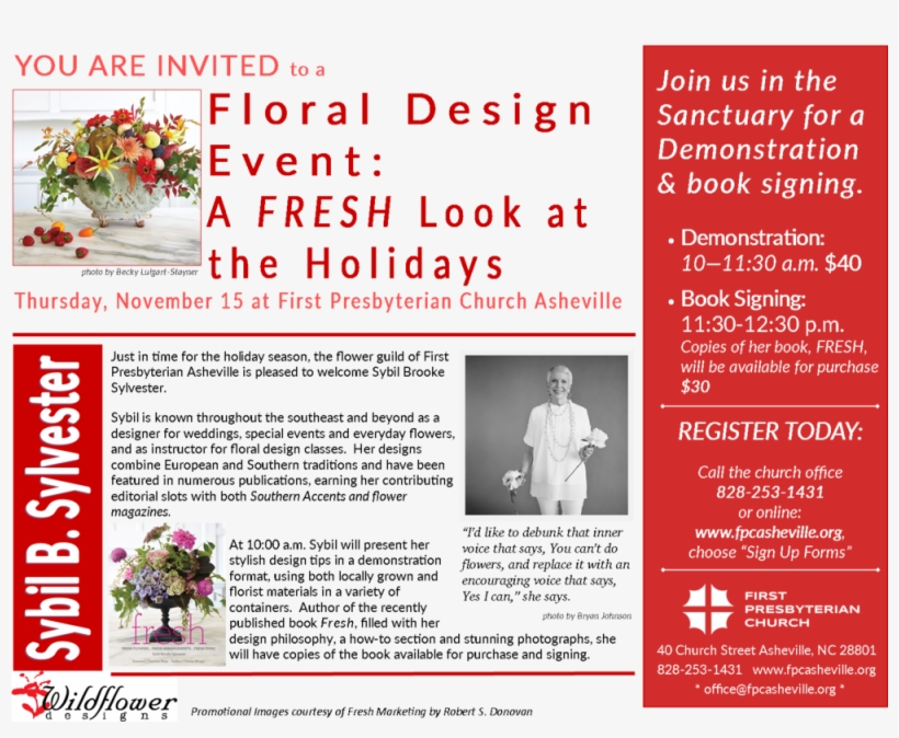 Floral Design Event 111518 - Fresh By Sybil Sylvester, transparent png #3989693