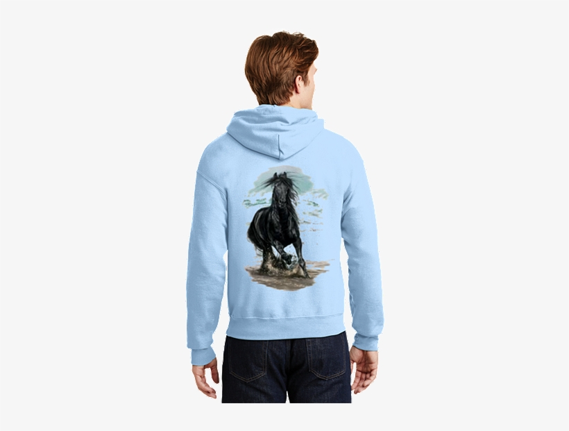 Black Horse On The Beach Tshirt Sizes/colors, transparent png #3990235
