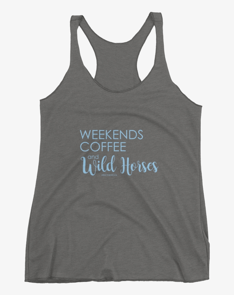 Image Of Weekends, Coffee And Wild Horses Tank Or T-shirt - Women's Tank Top - Emoji W Eclipse Glasses - Path Of, transparent png #3990718