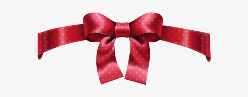 Red Dotted Bow Png Clipart Picture - Vector Graphics, transparent png #3990968