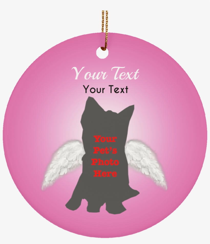 Personalised Dog Angel Ceramic Circle Ornament - Angel Tube Station, transparent png #3991160