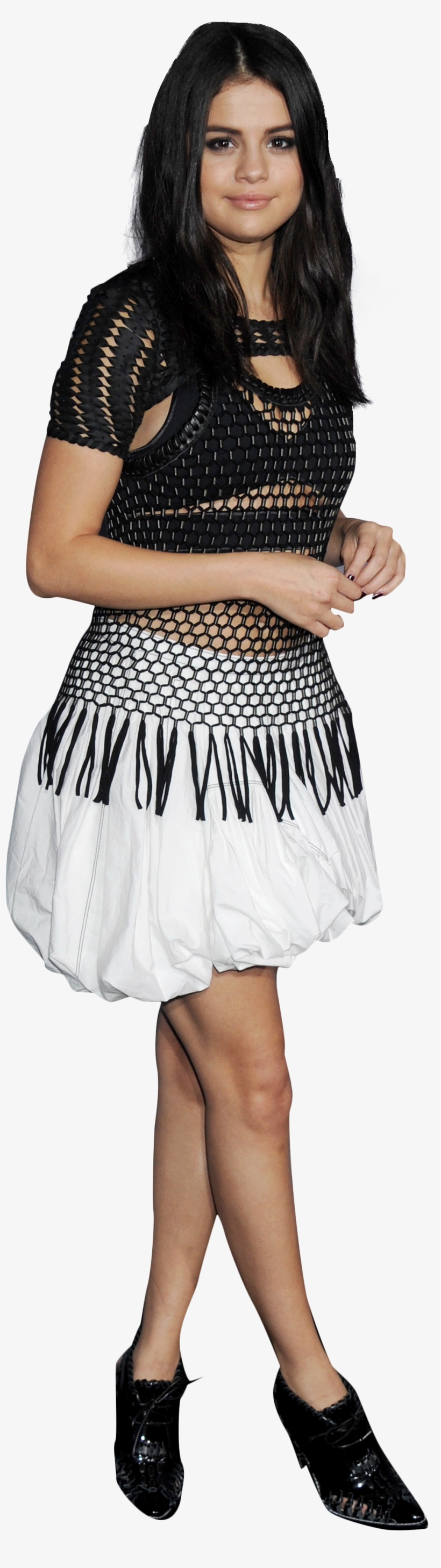 Selena Gomez White Dress Png Image - Portable Network Graphics, transparent png #3991923