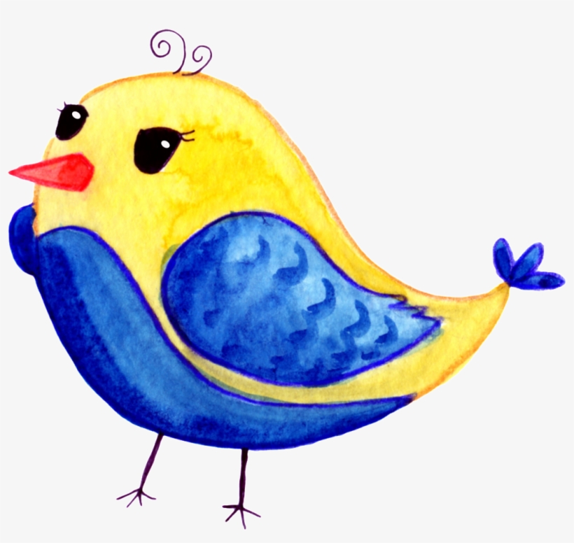 Hand-painted A Cute Bird Png Transparent - Portable Network Graphics, transparent png #3992133