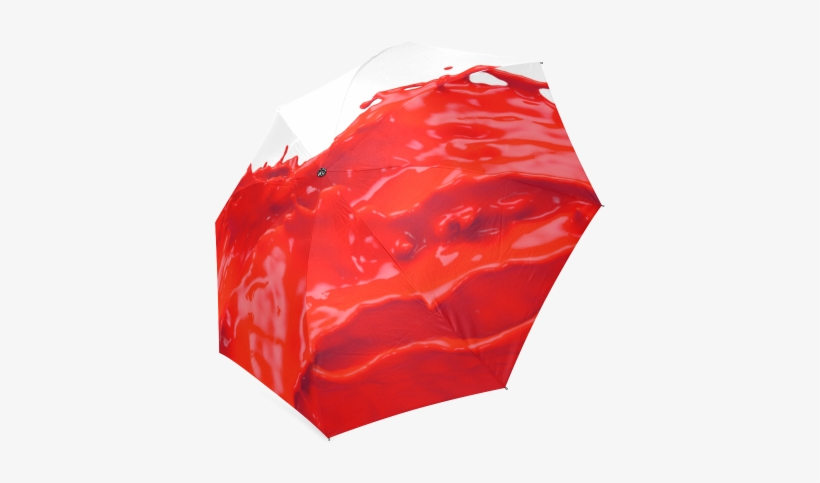Glossy Red Paint Splash Foldable Umbrella - Handbag, transparent png #3992167