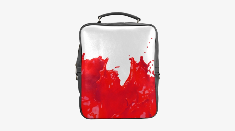 Glossy Red Paint Splash Square Backpack - Olive Green Paint Splatter, transparent png #3992225