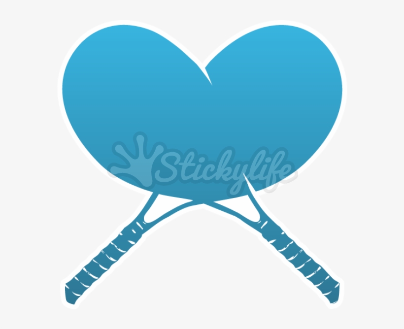Tennis Racket Temporary Tattoo - Heart, transparent png #3992365