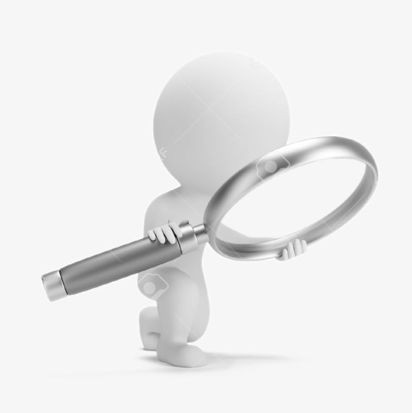 Bonhomme Loupe Png - Transparent Background Person With Magnifying Glass, transparent png #3992475