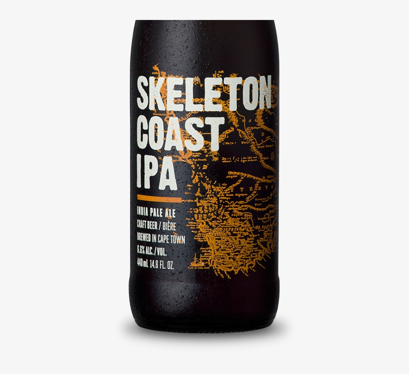 Skeleton Coast India Pale Ale - Black Beer Bottle Design, transparent png #3993354