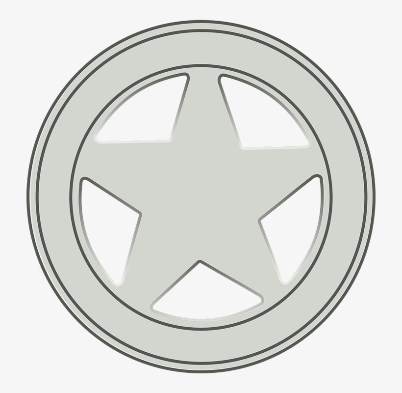 Sheriff, Badge, Police, Star, Law, Symbol, West - Sheriff Badge Clip Art, transparent png #3993745