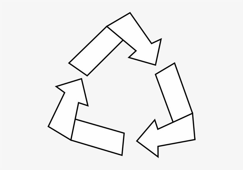 Black And White Recycle Symbol - Black Recycle, transparent png #3994339