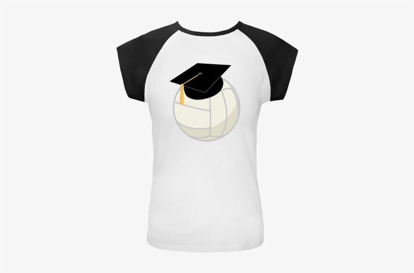 Volleyball Player Graduation Cap Sleeve T-shirt Gift - Wicked Sayings, transparent png #3994548