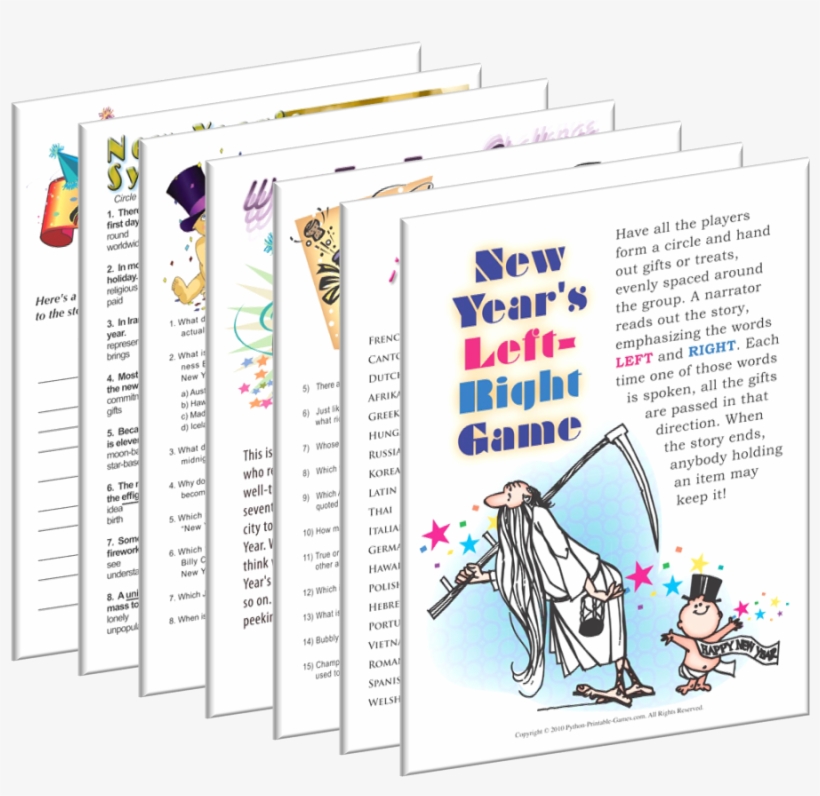 Printable New Years Party Games - New Year's Eve, transparent png #3995504
