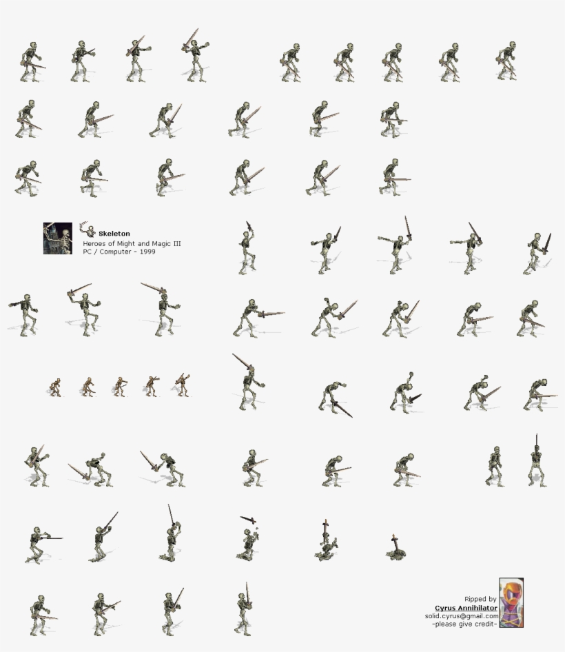 Click To View Full Size - Heroes 3 Skeleton Png, transparent png #3995720