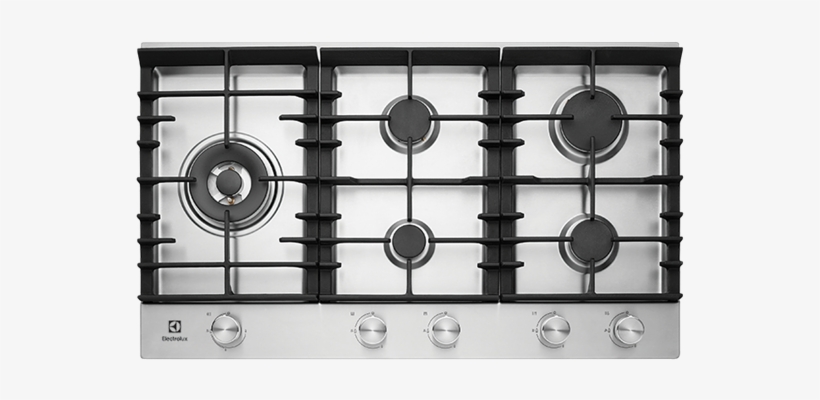 90cm 5 Burner Gas Cooktop With Front Controls - Electrolux 90cm Gas Cooktop, transparent png #3996216