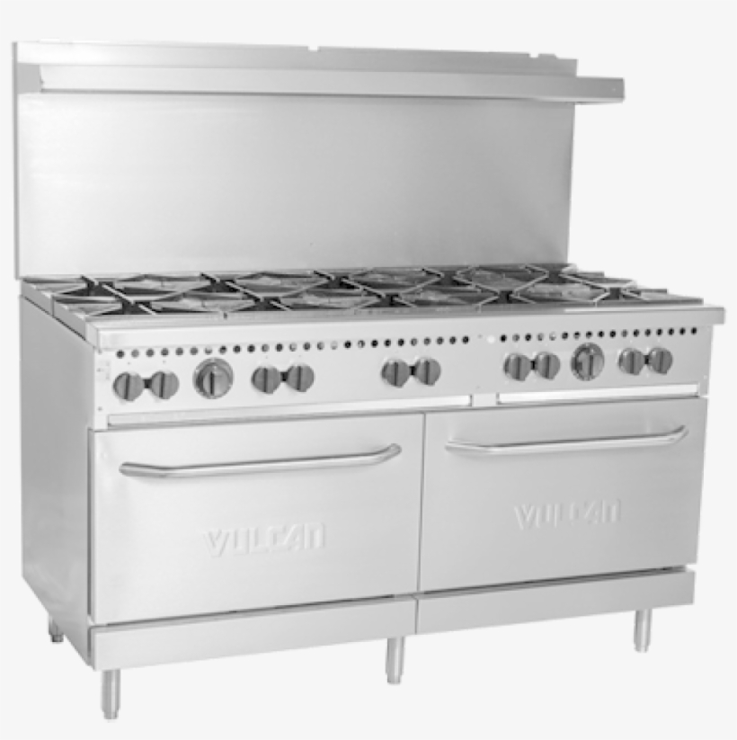 Vulcan Sx60-10b Gas Range, 2 Standard Ovens, 10 Open - Kitchen Stove, transparent png #3996559