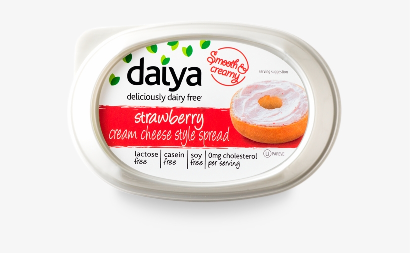 Daiya Strawberry Cream Cheese Style/1- 8oz Tub - Daiya Cream Cheese Style Spread Strawberry, transparent png #3996709