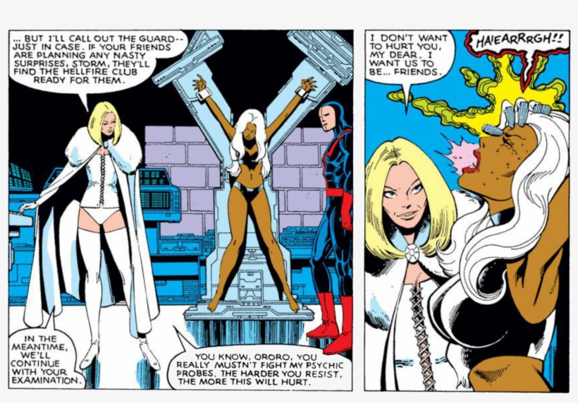 Uncanny X-men 131 Page 11 White Queen Storm Interrogation - Emma Frost 80s, transparent png #3997089