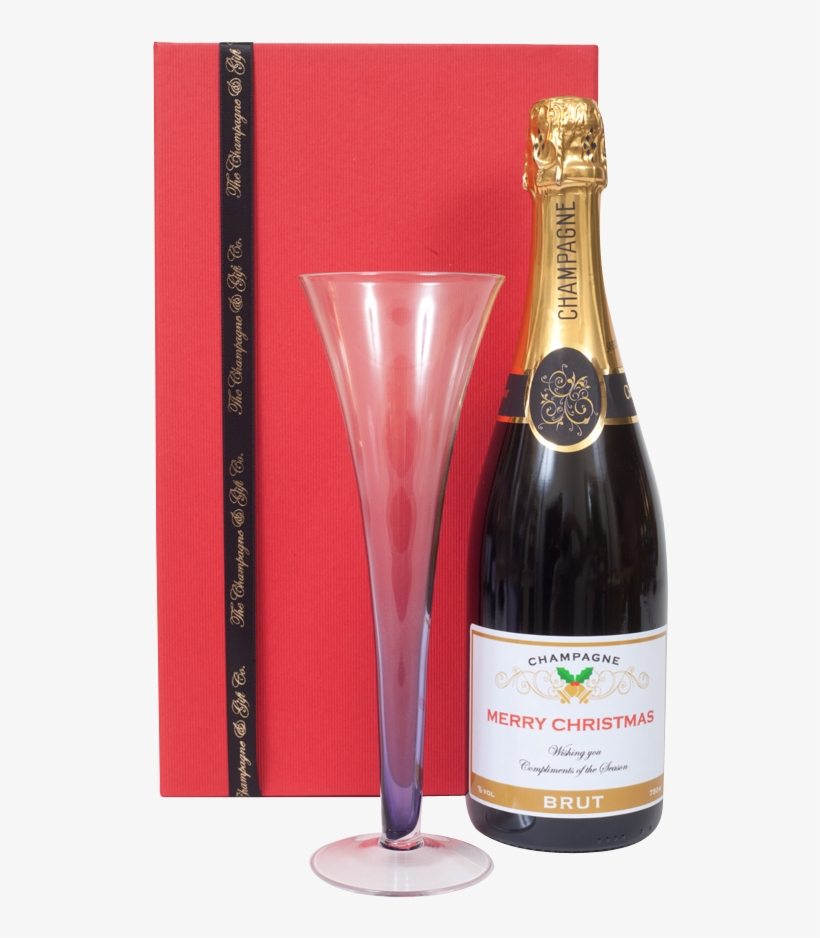 Christmas Personalised Champagne And Flute Gift - Champagne, transparent png #3997600