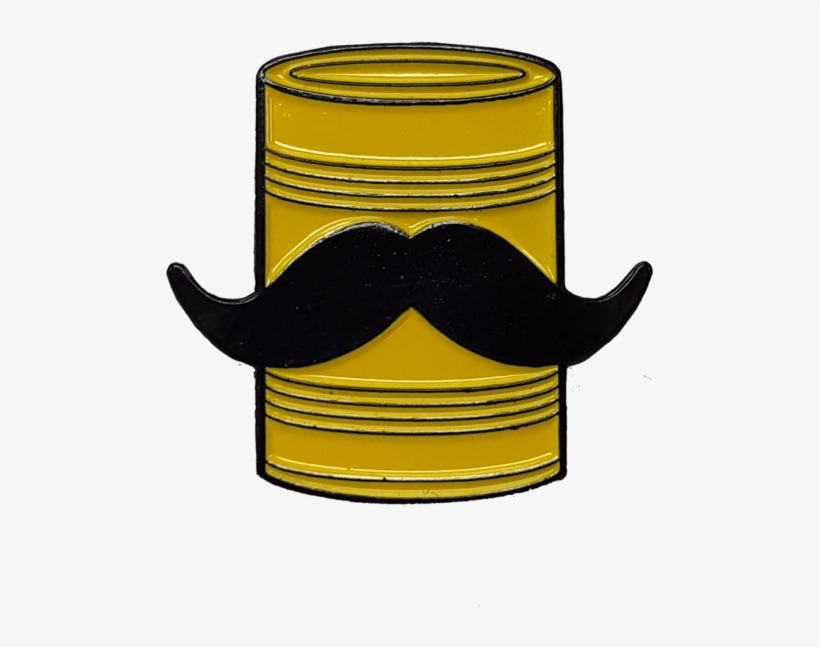 Tin Can Mustache Pin, transparent png #3998853