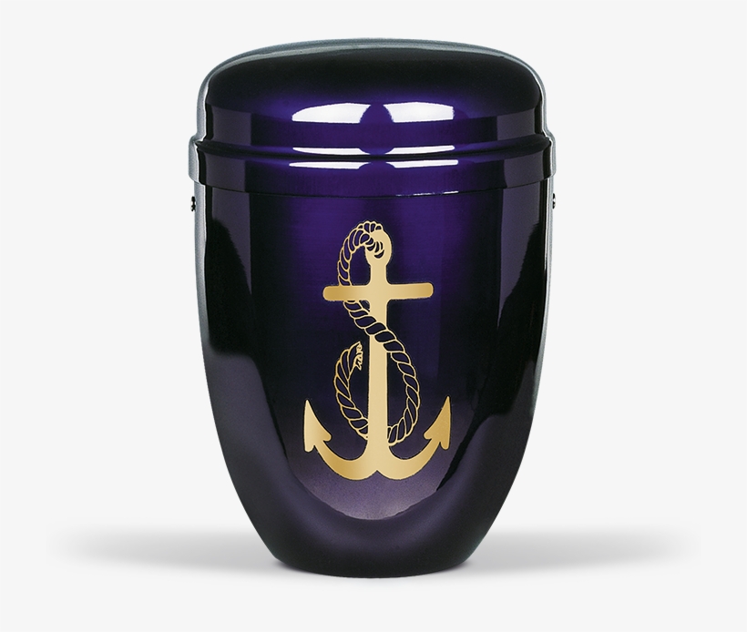 Stahlurne, Kobalt Blau, Gold Anker - Steel, transparent png #3998856