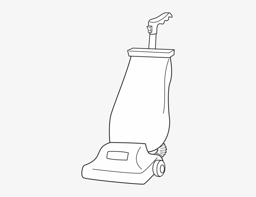 Vacuum Cliparts - Black And White Cartoon Vacuum, transparent png #3999434