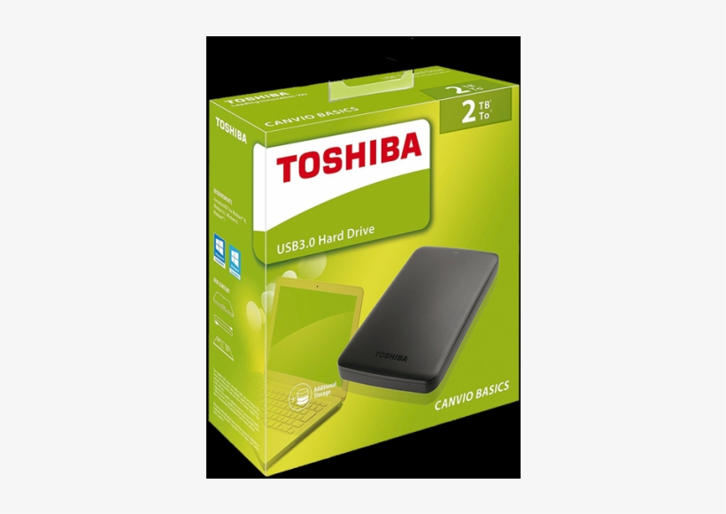 Toshiba Canvio Basics 2tb Portable External Hard Drive - Hdd 500 Gb Toshiba External, transparent png #3999775