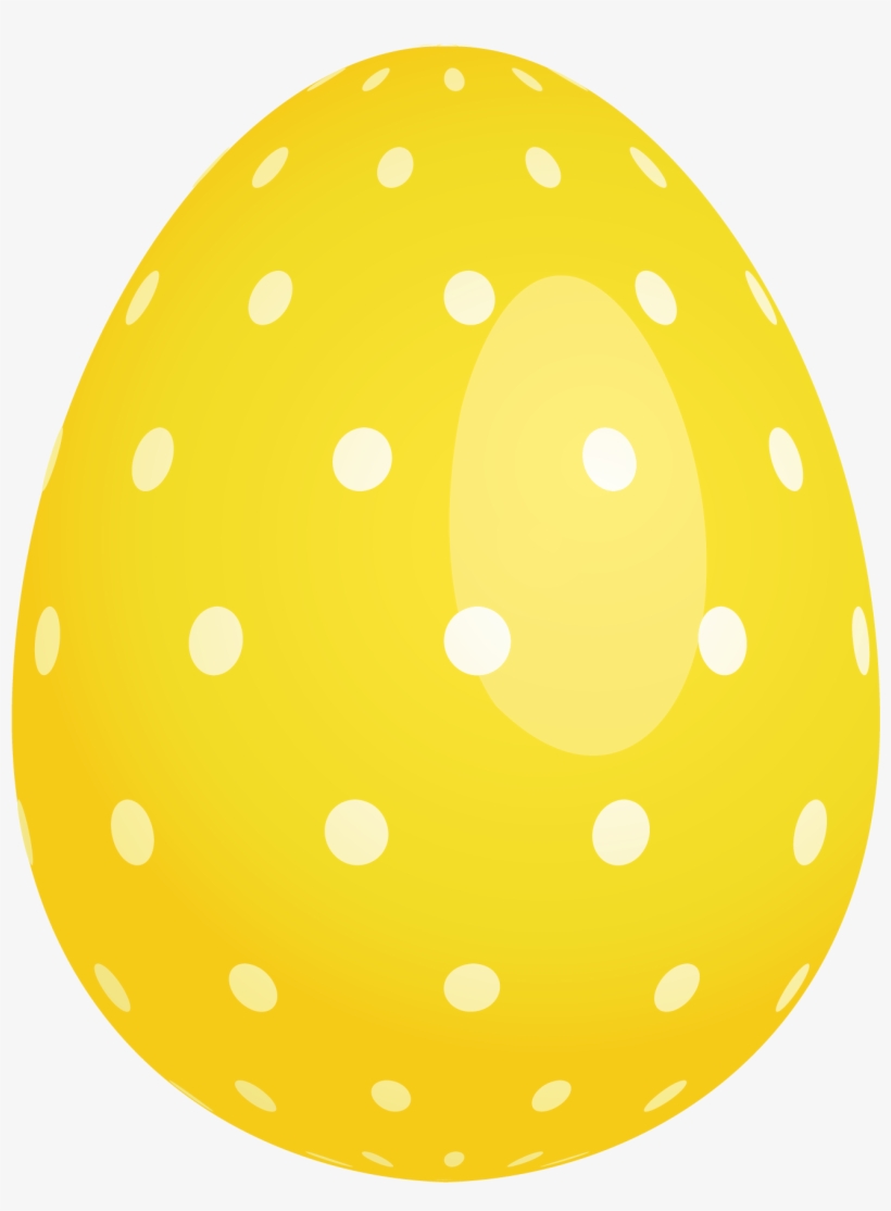 Yellow Dotted Easter Egg Png Clipart - Easter, transparent png #40132