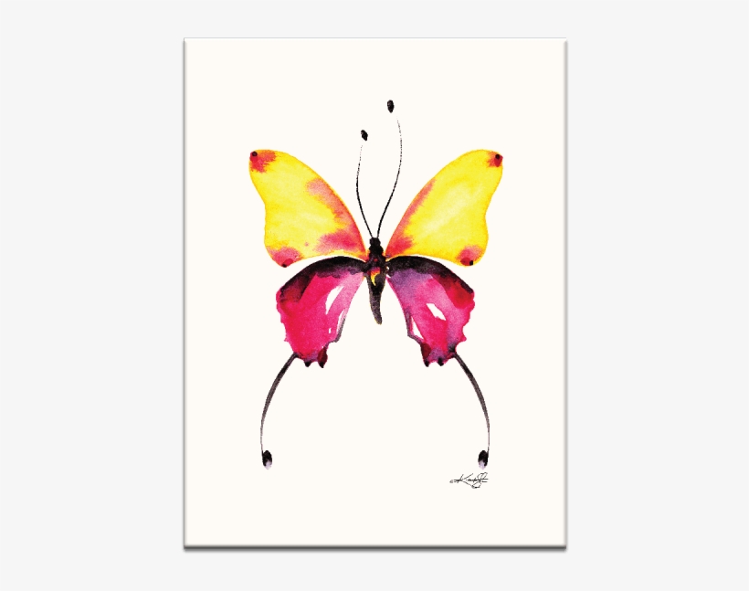 Home - 'three Butterflies 2' Print On Canvas August Grove, transparent png #40171