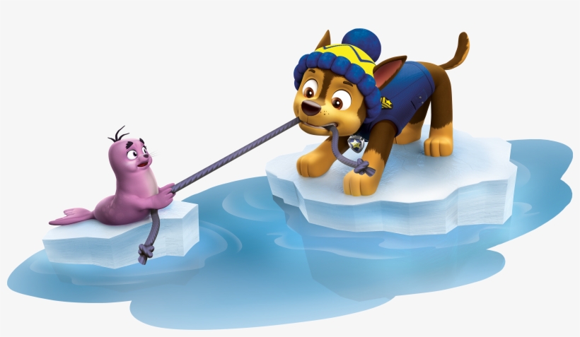 Chase Having Fun Paw Patrol Clipart Png - Chase Paw Patrol In Snow, transparent png #40357