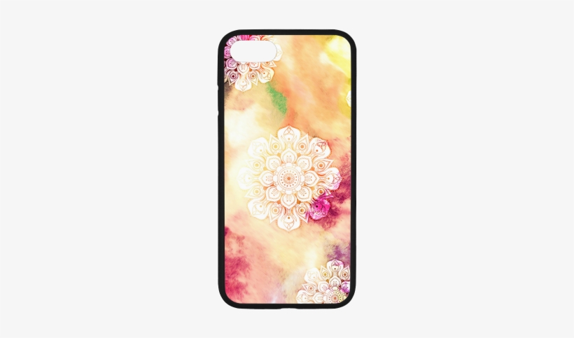 Watercolor Lotus Mandala Pattern - Mobile Phone Case, transparent png #40597