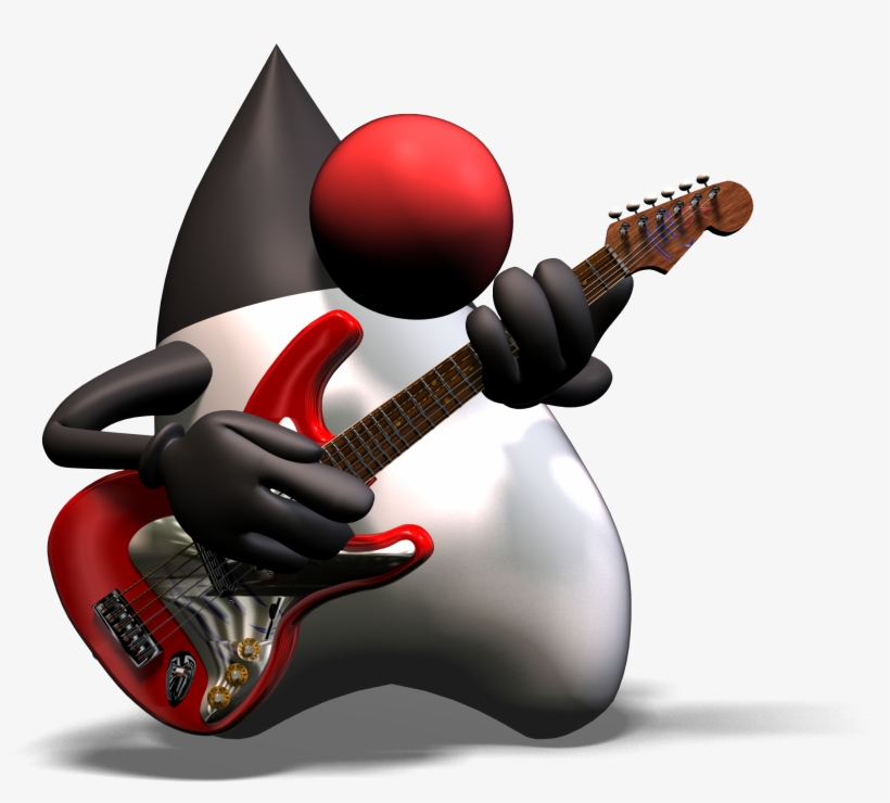 File - Duke-guitar - Java Duke, transparent png #40815