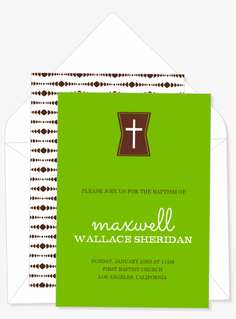 Mod Cross Green Invitation - Paper, transparent png #40866