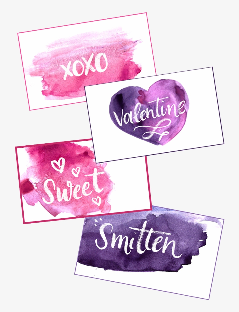Watercolor Valentine Cards, transparent png #41392