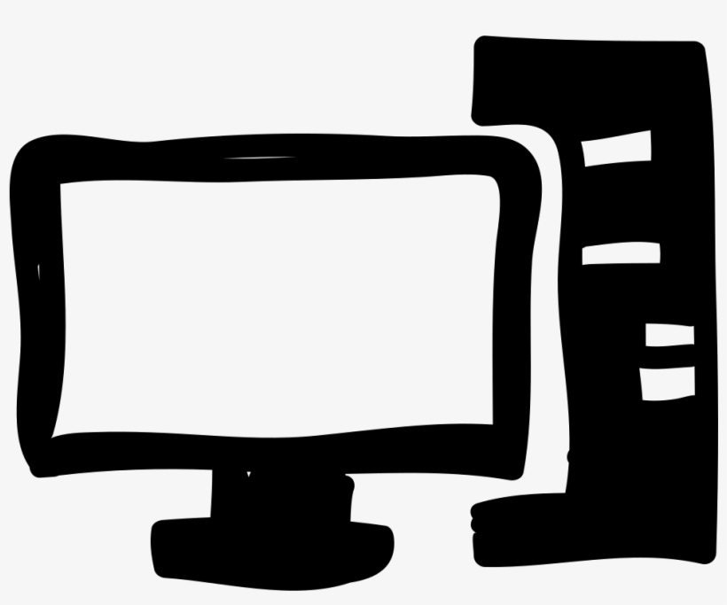 Computer And Monitor Hand Drawn Tools Comments - Hand Drawn Computer Icon Png, transparent png #41410