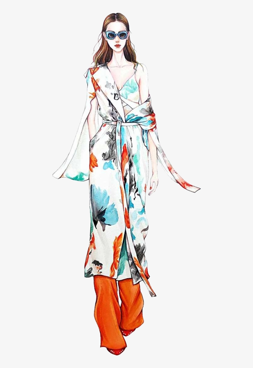 Model Watercolor Painting Illustration - Water Color Model Png, transparent png #42236