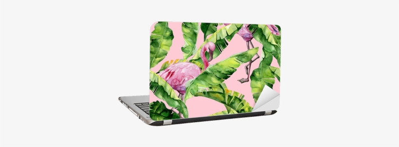 Banana Palm Leaves Seamless Watercolor Illustration - Dense Jungle Round Mouse Pad Customized Non Slip Rubber, transparent png #42336