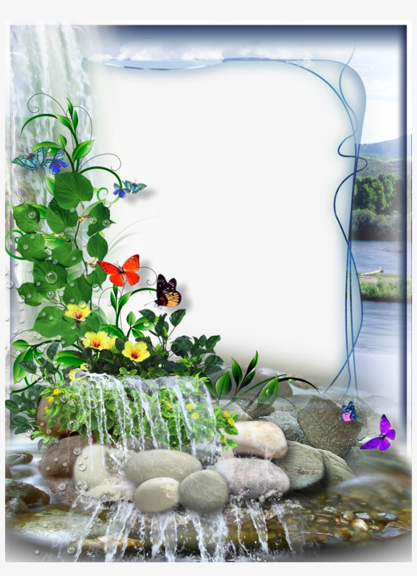 Waterfall Frame Clipart Picture Frames Clip Art - Beautiful Transparent Nature Photo Frames Png, transparent png #42580
