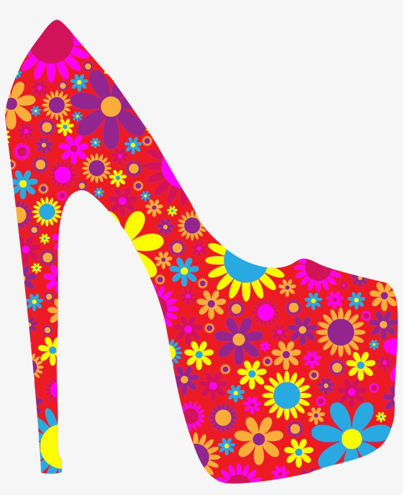Floral Shoe Png - Fashion Shoe Clipart, transparent png #42734