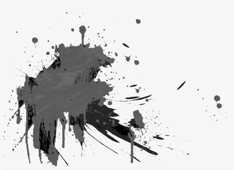 Black Watercolor Png - Color Splash Black Png, transparent png #42807