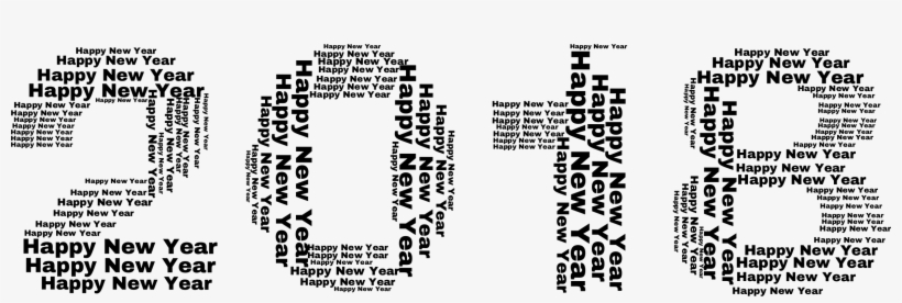 Picture Black And White Big Image Png - Happy New Year 2018 Png Transparent, transparent png #43189