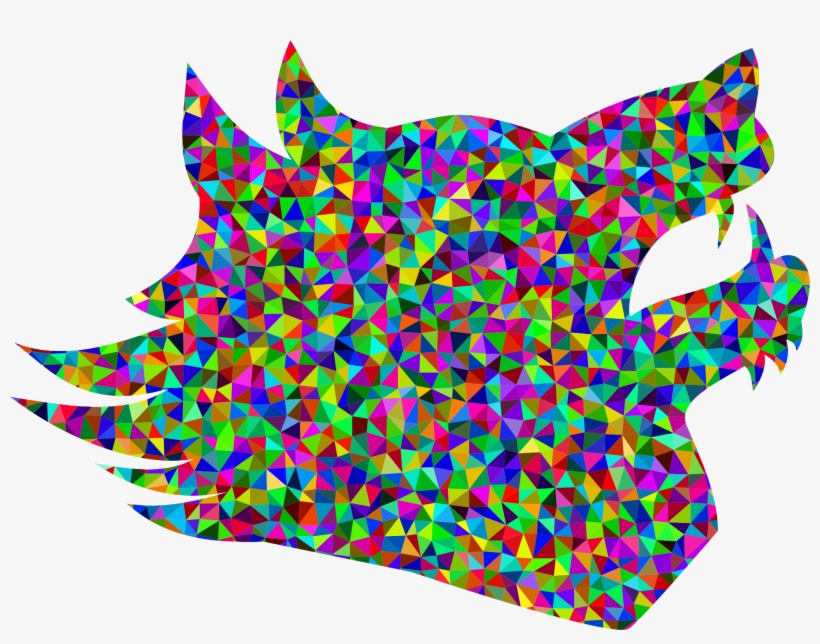This Free Icons Png Design Of Prismatic Low Poly Wolf, transparent png #43250