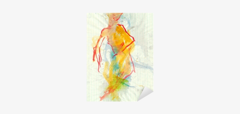Royalty Free Library Ballerina Water Colors Sticker - Painting, transparent png #43295
