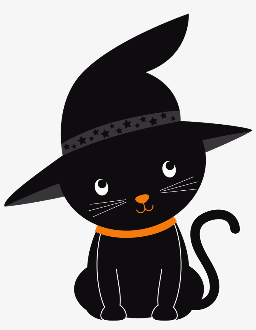 Halloween Png Download Image - Cute Halloween Cat Clipart, transparent png #43372