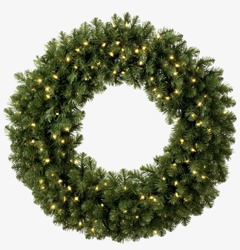 Wreath Clipart Light Png - Christmas Wreath With Leds, transparent png #43376