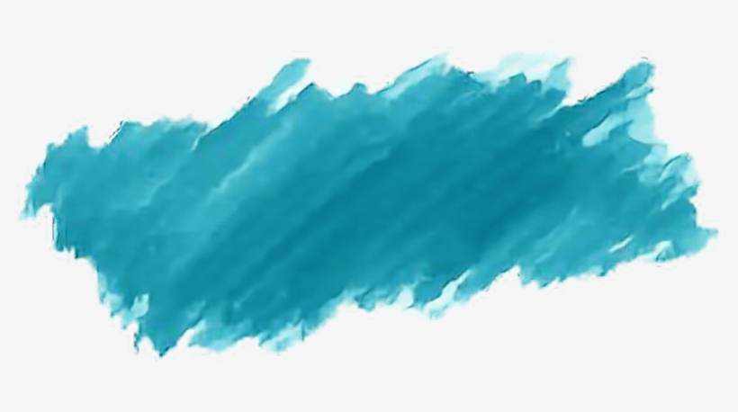 Watercolor Paint Brushstroke Blues - Watercolor Brush Stroke Png - Free