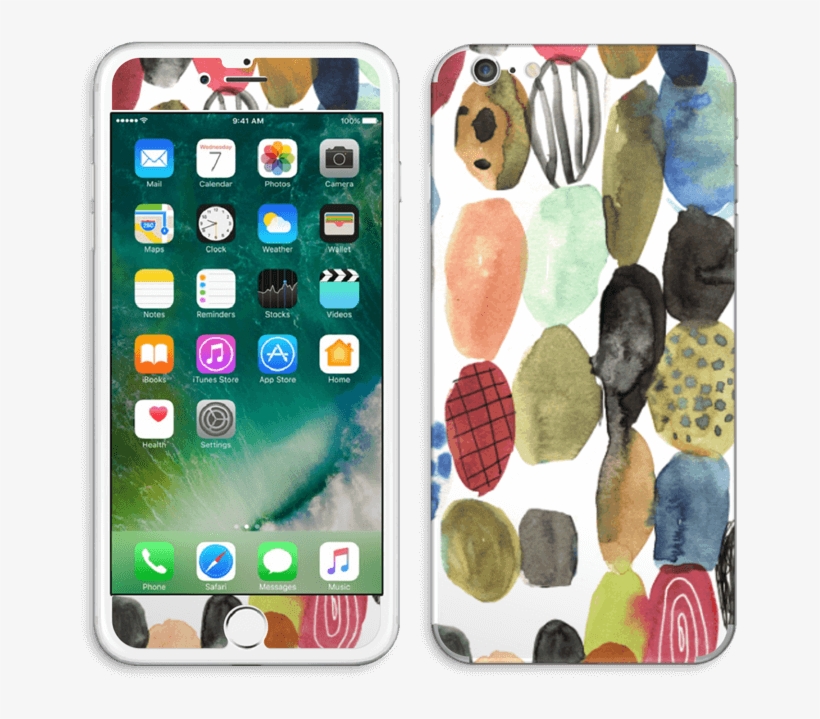 Dots Watercolor - Apple Iphone 7 Plus Tempered Glass Screen Protector, transparent png #43656