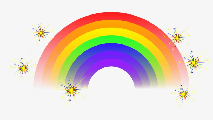 This Graphics Is Rainbowjazzhands About Interesting, - Rainbow With Sparkles Png, transparent png #43902