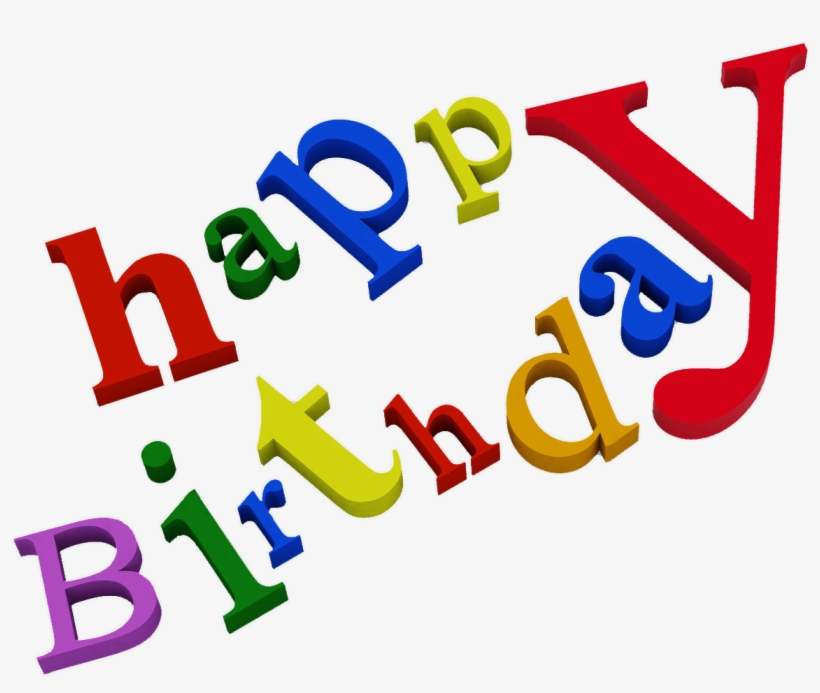 Happy Birthday Png Text - Happy Birthday Words Png, transparent png #44416