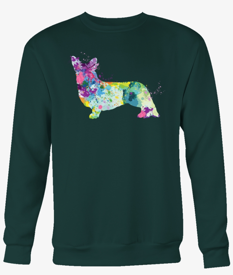 Welsh Corgi Cardigan In Watercolor Women's O-neck - Never Dreamed I D Grow Up, transparent png #44458